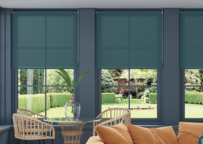 Roma, Teal - Twist&Fit Roller Blind - Image 3